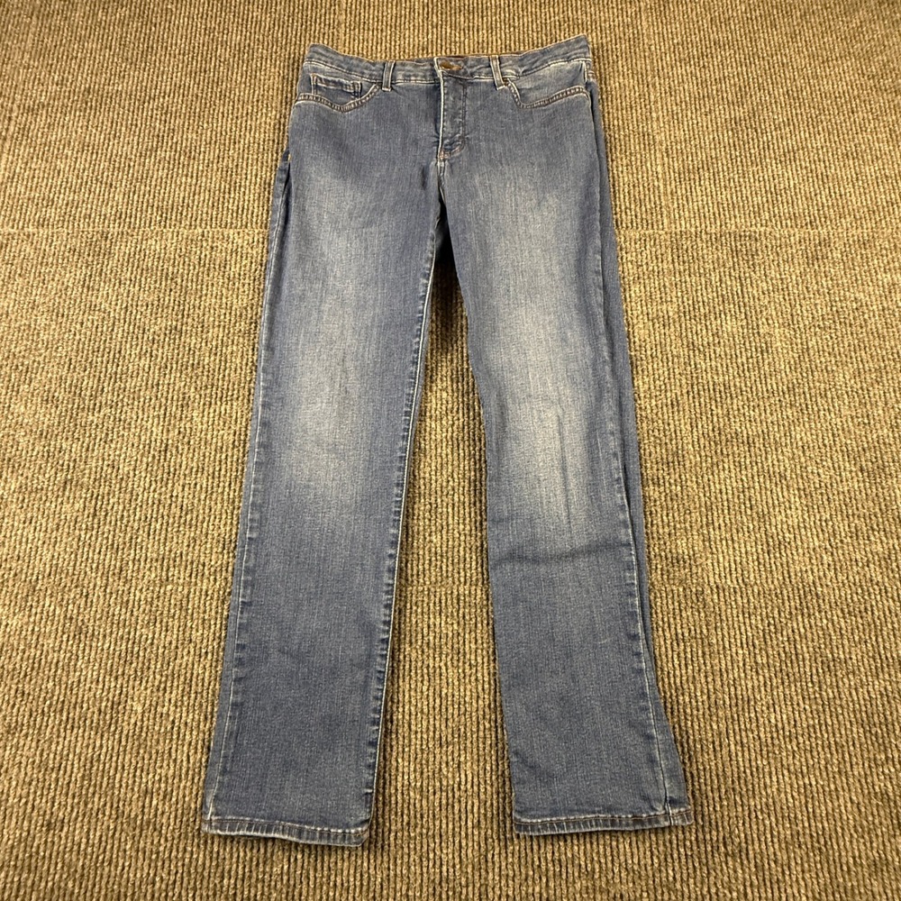 NYDJ Sheri Slim Size 8 Jeans Cooper Blue Wash Lift Tuck Technology MPXASS2336